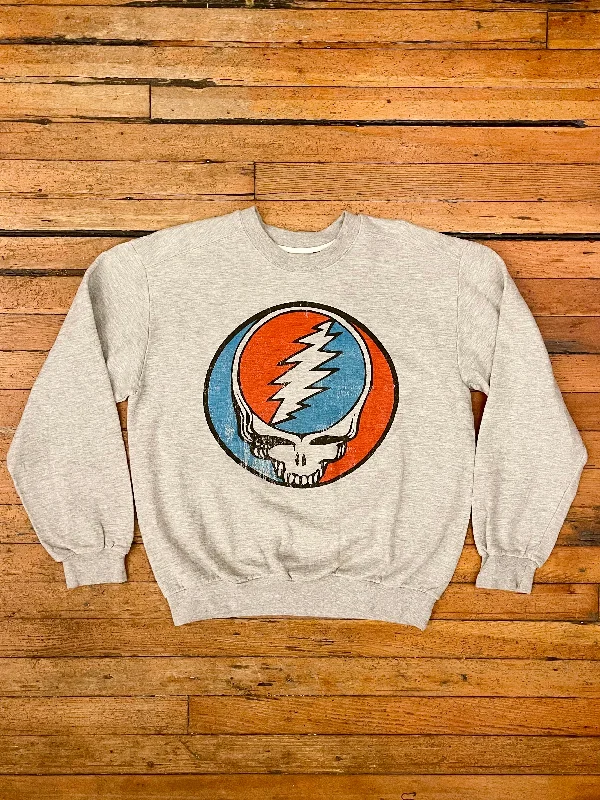 Grateful Dead Sweatshirt Hoodie with Distressed Vintage Worn