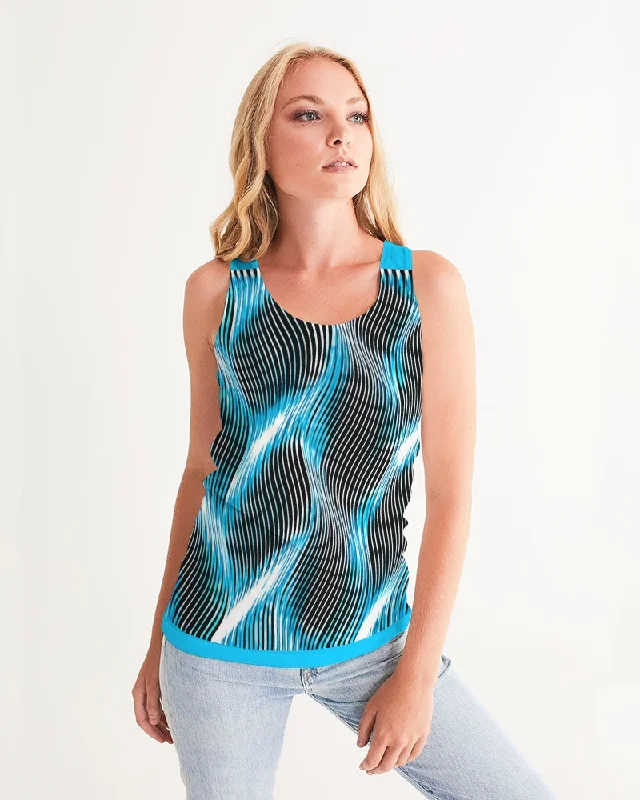 TRP Twisted Patterns 04: Weaved Metal Waves 01-02 Ladies Designer Racerback Tank Top ivory tank top