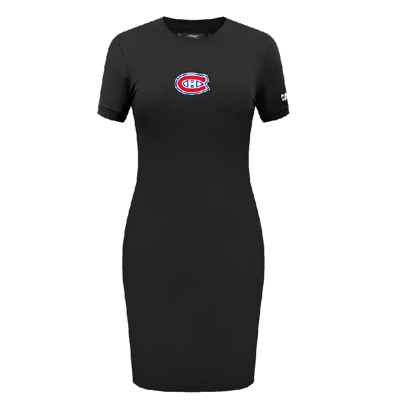 NHL MONTREAL CANADIENS CLASSIC WOMEN'S BODY CON DRESS (BLACK) Tunics Top rated