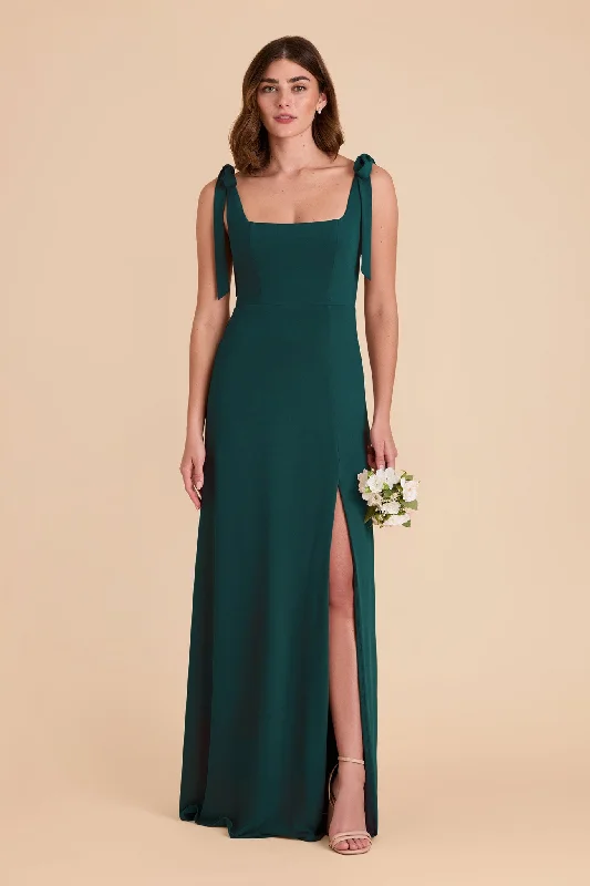 Alex Convertible Dress Luxe Knit - Emerald Cowl Neckline Elegant