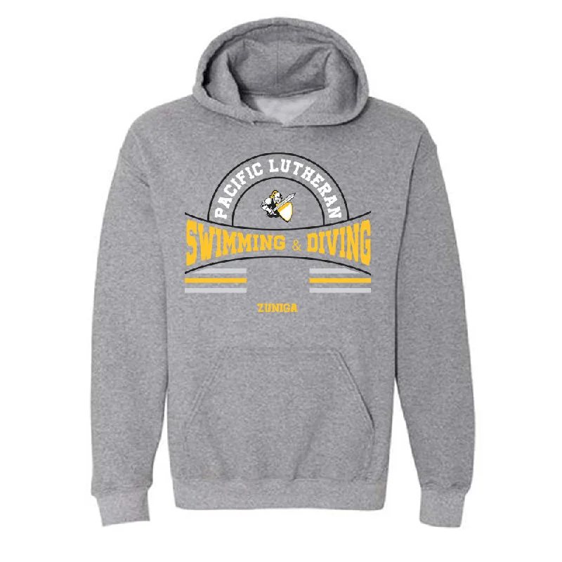 PLU - NCAA Women's Swimming & Diving : Melissa Zuniga - Hooded Sweatshirt Classic Fashion Shersey Hoodie with Button Classic Timeless