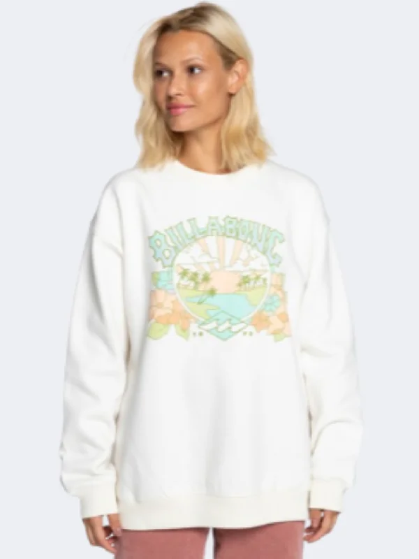 Billabong Ride In Women Lifestyle Sweatshirt Salt Crystal 4 Hoodie with Set-In Sleeves Structured Classic