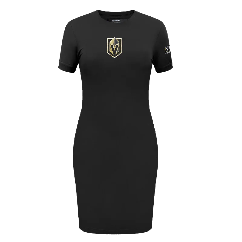 NHL VEGAS GOLDEN KNIGHTS CLASSIC WOMEN'S BODY CON DRESS (BLACK) Tunics Custom made