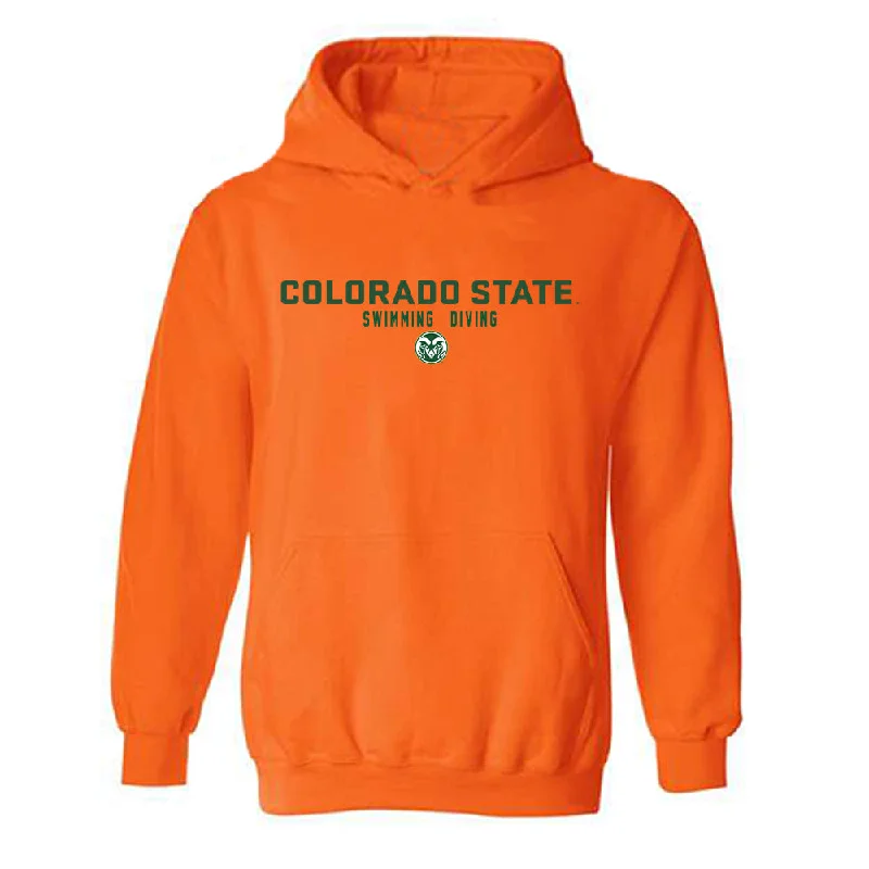 Colorado State - NCAA Women's Swimming & Diving : Rachel Saxon - Hooded Sweatshirt Classic Shersey Hoodie with Tie-Dye Psychedelic Retro