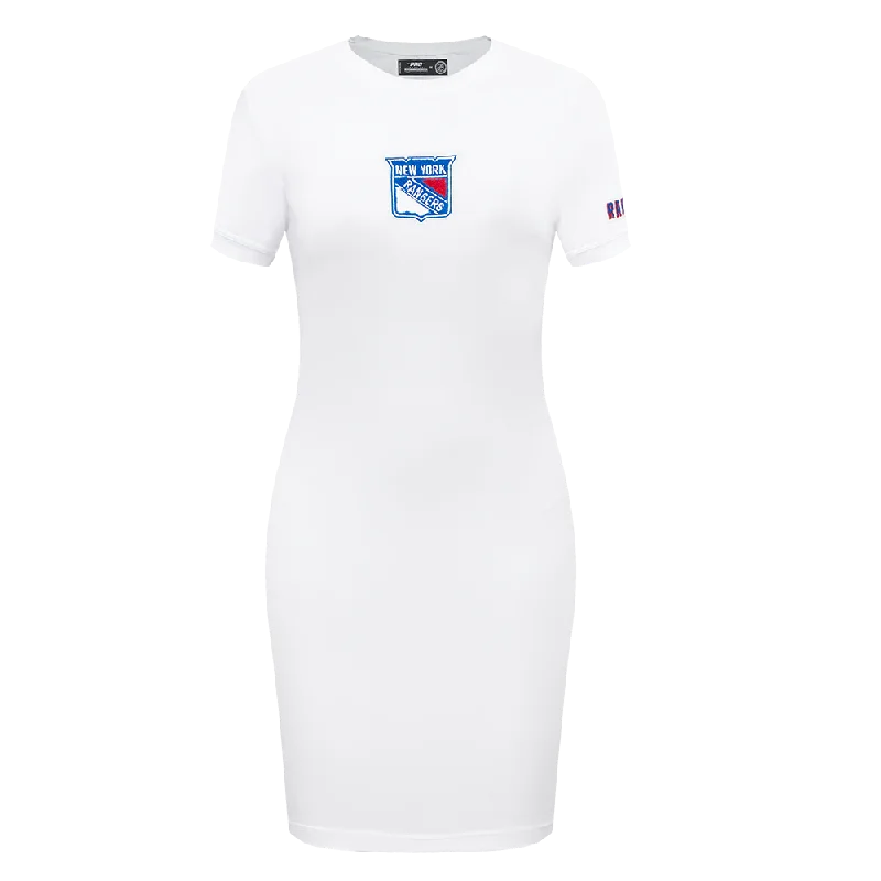 NHL NEW YORK RANGERS CLASSIC WOMEN'S BODY CON DRESS (WHITE) Tunics Timeless classic