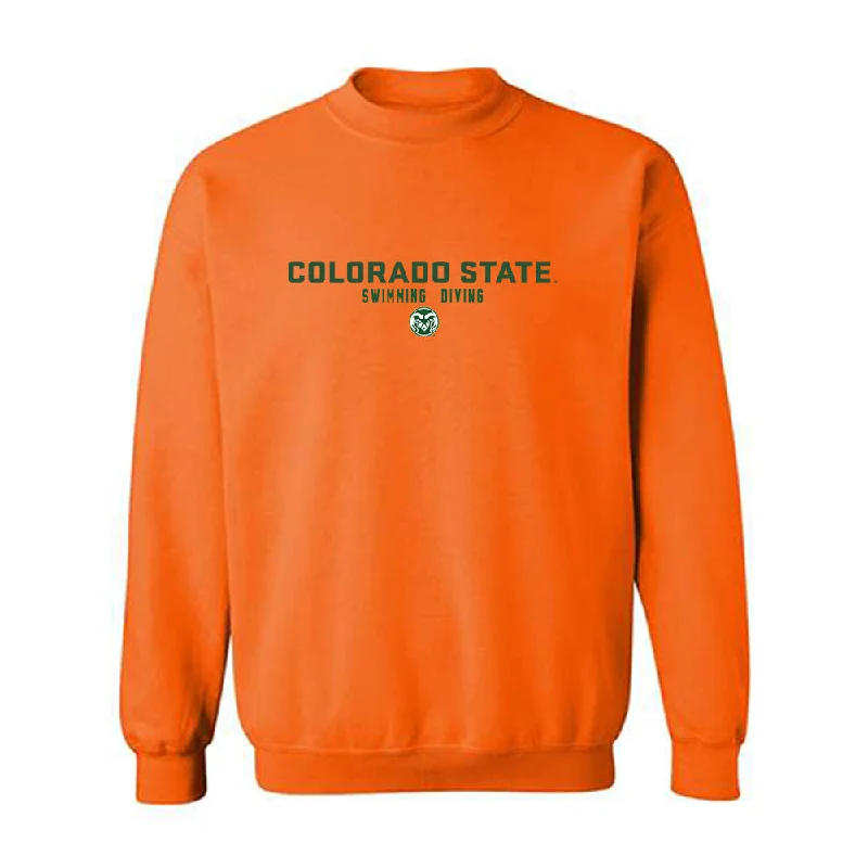 Colorado State - NCAA Women's Swimming & Diving : Erin Dawson - Crewneck Sweatshirt Classic Shersey Hoodie with Applique Textured Unique