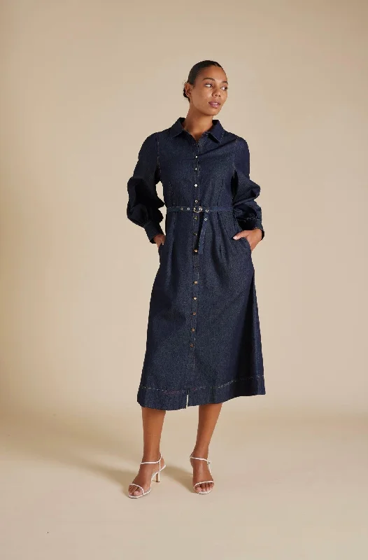 Alessandra Rainbow Tess Dress in Indigo Tunics Lace romantic