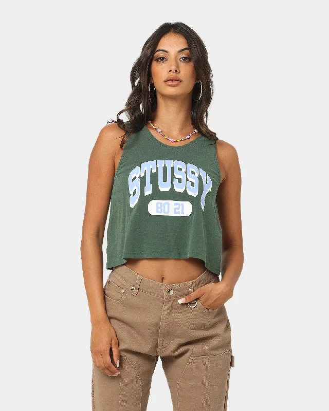 Stussy Women's Collegiate Relaxed Tank Top Forest playful tank top