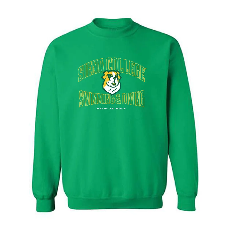 Siena - NCAA Women's Swimming & Diving : Madelyn Buck - Crewneck Sweatshirt Classic Fashion Shersey Hoodie with Button Classic Timeless