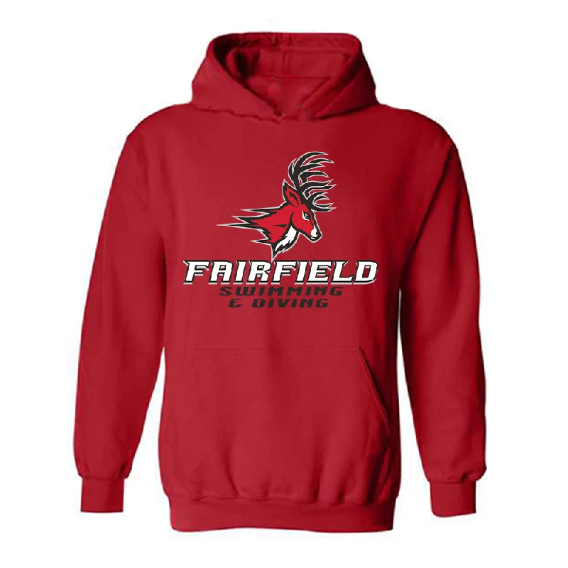 Fairfield - NCAA Women's Swimming & Diving : Cailey Stockwell - Hooded Sweatshirt Classic Shersey Hoodie with Rhinestones Sparkly Elegant