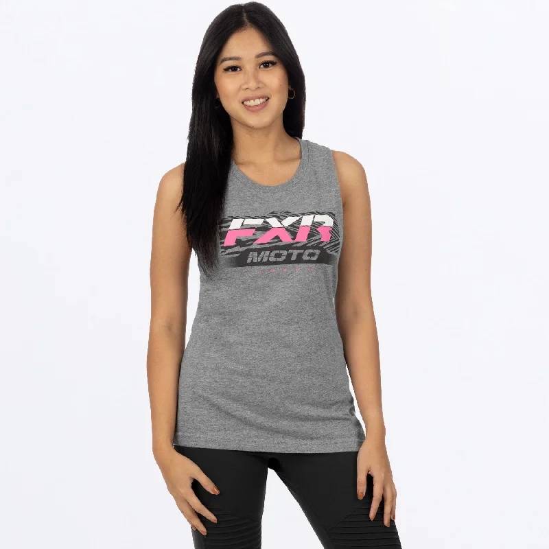 Women's Moto Premium Muscle Tank crew neck tank