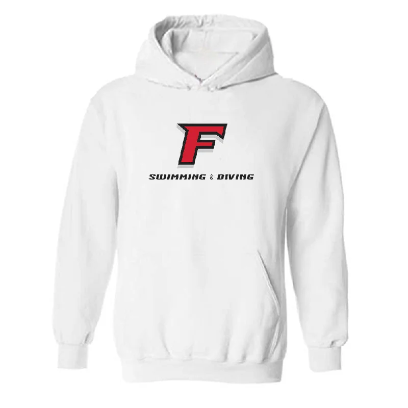 Fairfield - NCAA Women's Swimming & Diving : Cailey Stockwell - Hooded Sweatshirt Classic Shersey Hoodie with Frayed Bohemian Relaxed