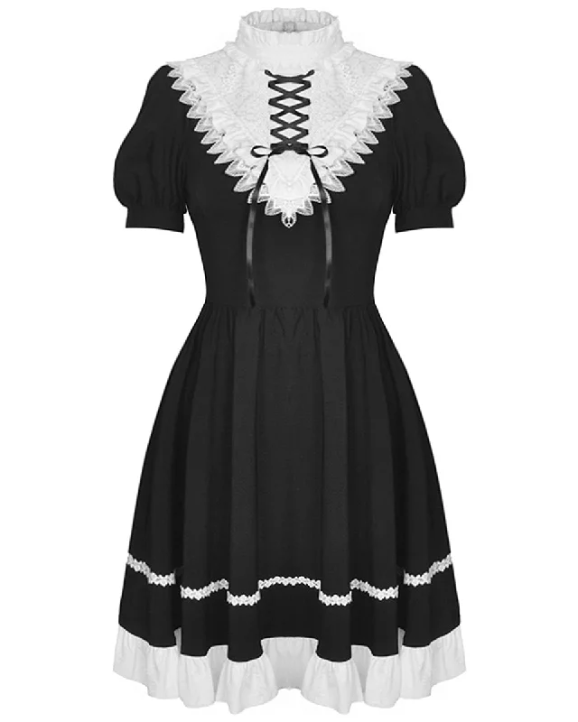 Dark In Love Rebel Princess Gothic Lolita Doll Dress - Black & White Tunics Review highly