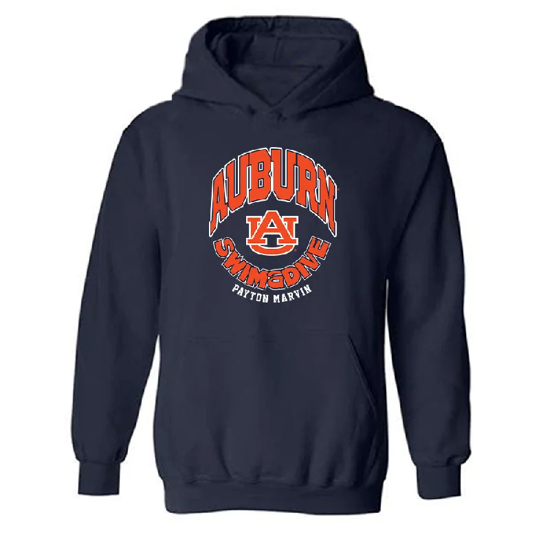 Auburn - NCAA Women's Swimming & Diving : Payton Marvin - Hooded Sweatshirt Fashion Shersey Hoodie with Hem Fringe Bohemian Relaxed