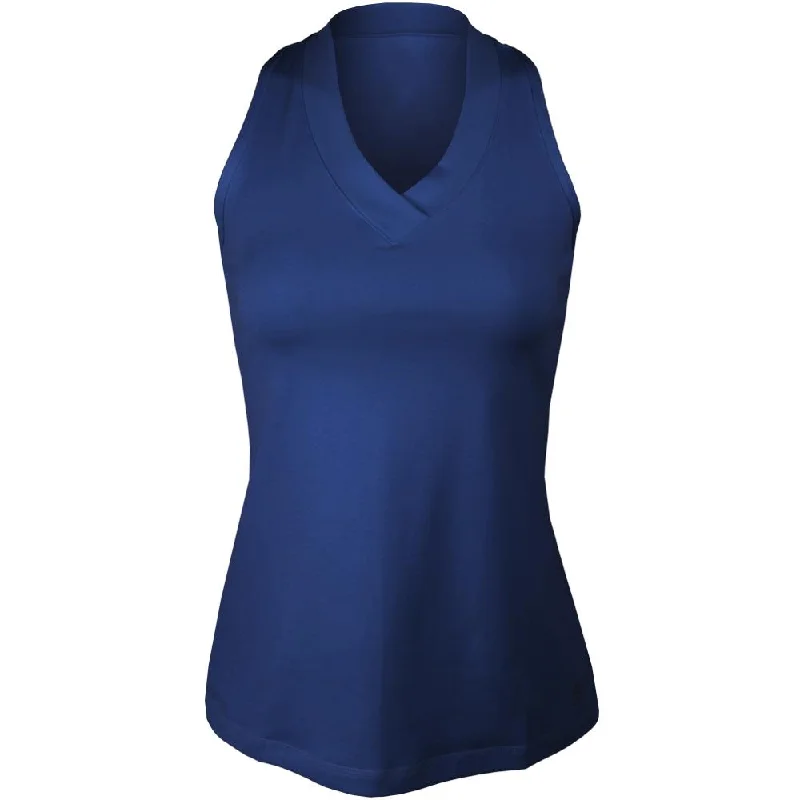 Sofibella Women's UV Colors Athletic Racerback Tank - Navy sheer tank top