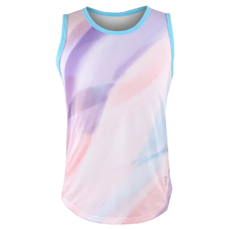 Sofibella Girls Watercolor Tank - Blue/Watercolour strapless tank top