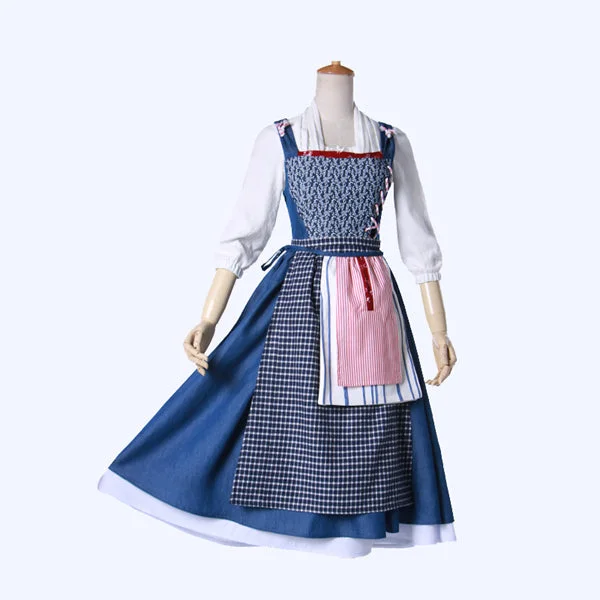 Beauty and the Beast Belle cosplay maid dress Tunics Sophisticated sleek