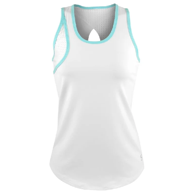 Sofibella Women's On the Dot Tank - White/Air strappy tank top