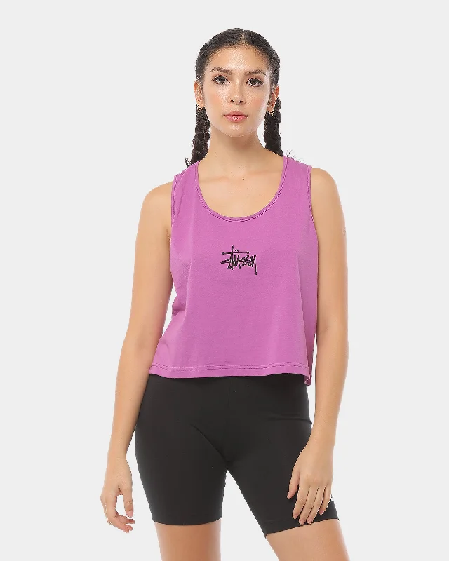 Stussy Women's Graffiti Cut Off Tank Orchid seamless tank top