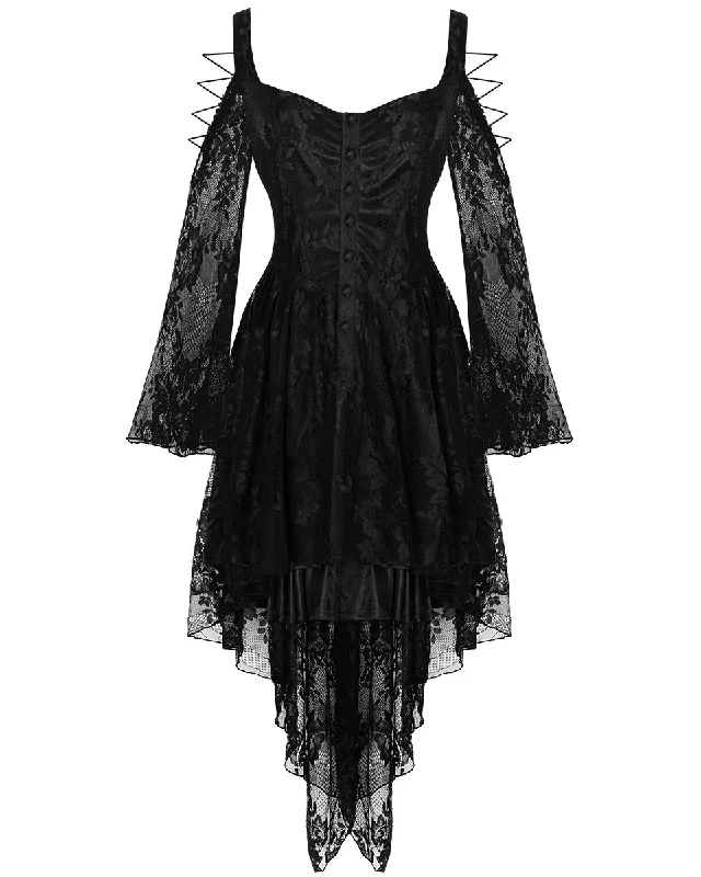 Dark In Love Black Ghost Lace Dress Tunics Canvas sturdy