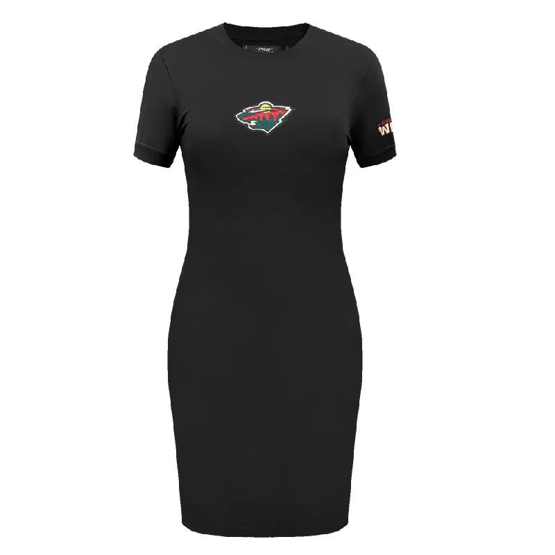 NHL MINNESOTA WILD CLASSIC WOMEN'S BODY CON DRESS (BLACK) Tunics Recommended stylist