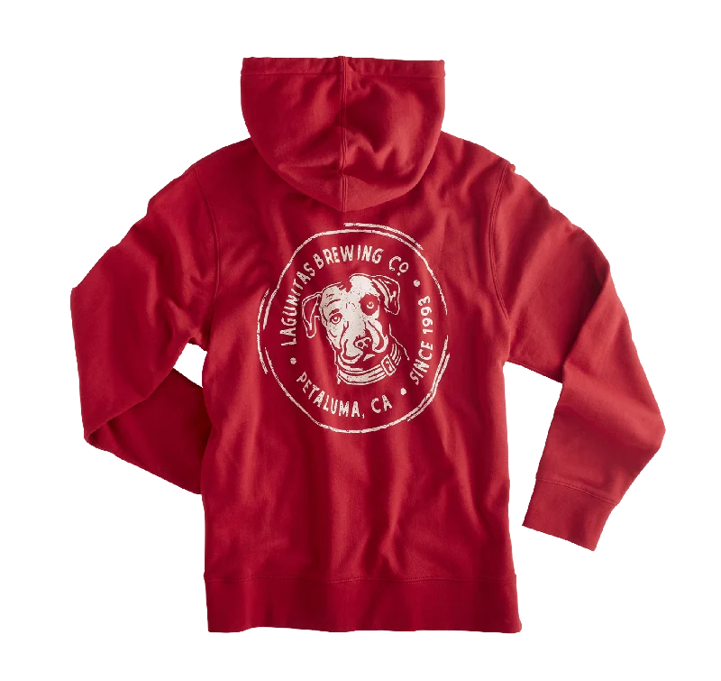 Lagunitas Dog Stamp Zip Up Hoodie Zip Hoodie Drawstring Kangaroo Pocket