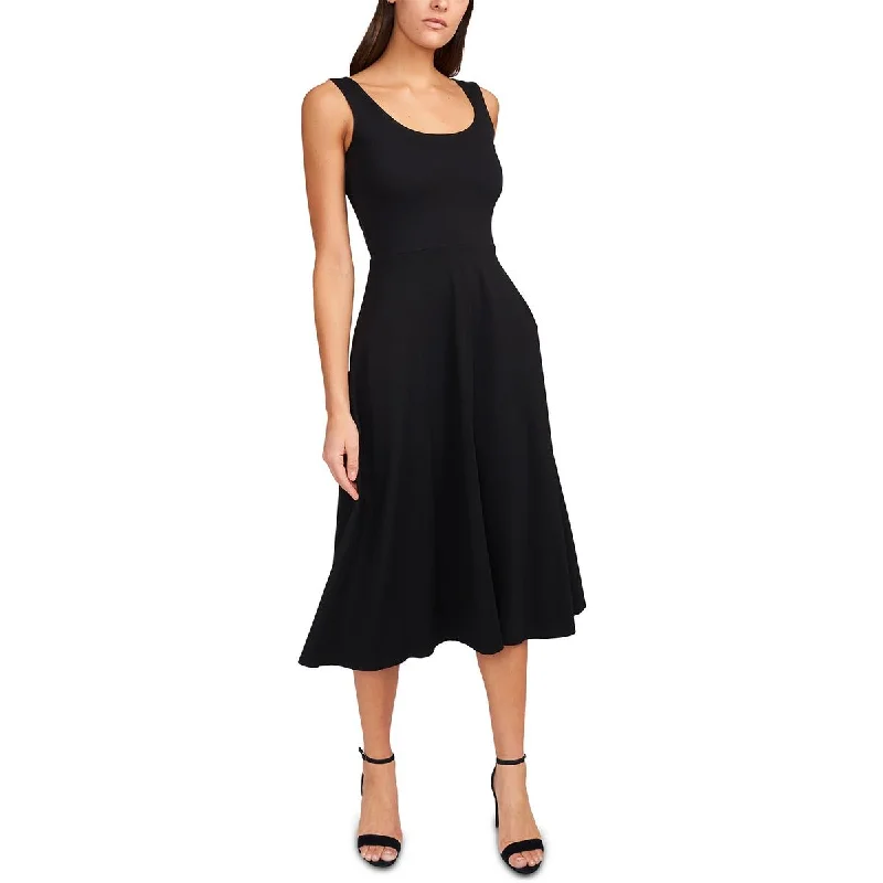 Petites Womens Sleeveless Midi Fit & Flare Dress Tunics Trousers formal