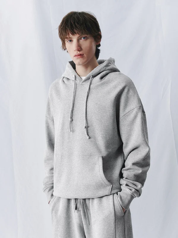 Hoodie Sweatshirts Hoodie with Slit Hem Functional Movement