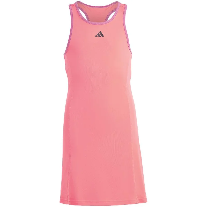 adidas Girls Club Dress - Coral Fusion Tunics Plaid country