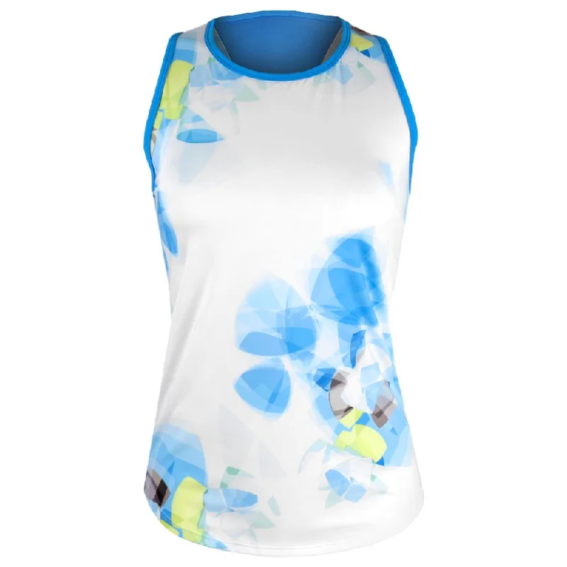 Sofibella Women's New Wave Tank - 2D Flower Print crew neck tank