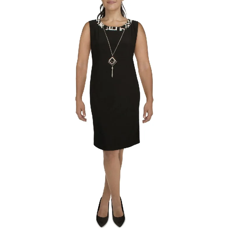 Womens Knit Sleeveless Sheath Dress Tunics Sophisticated sleek