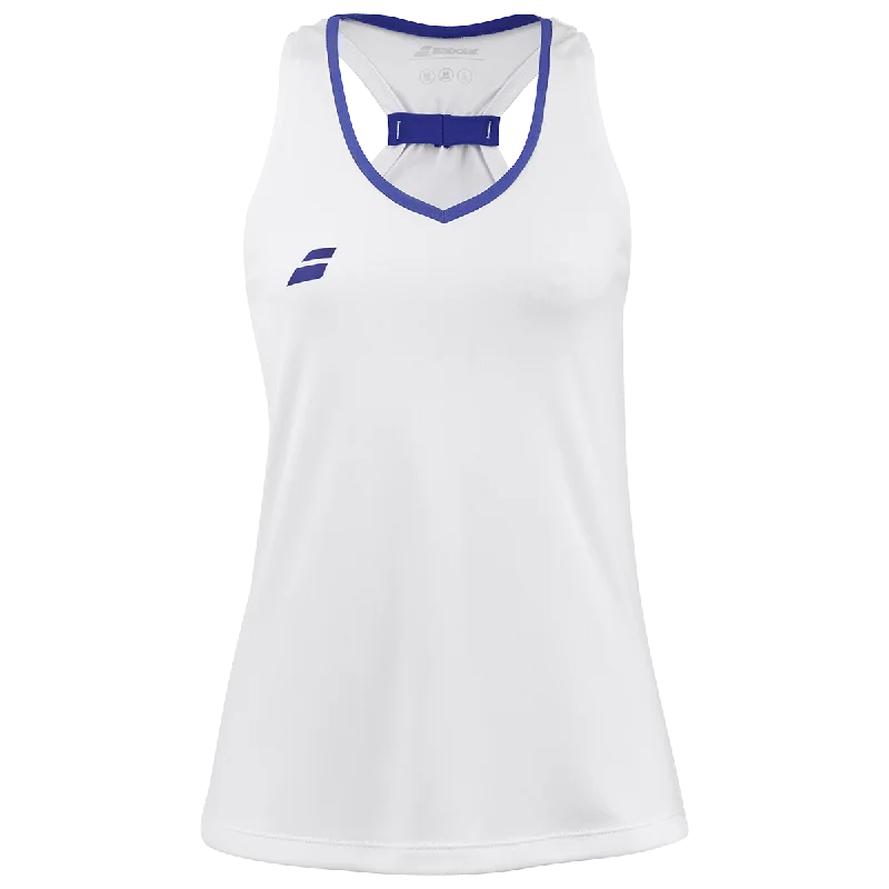 Babolat Women's Play Tank Top White 24 sequin tank top