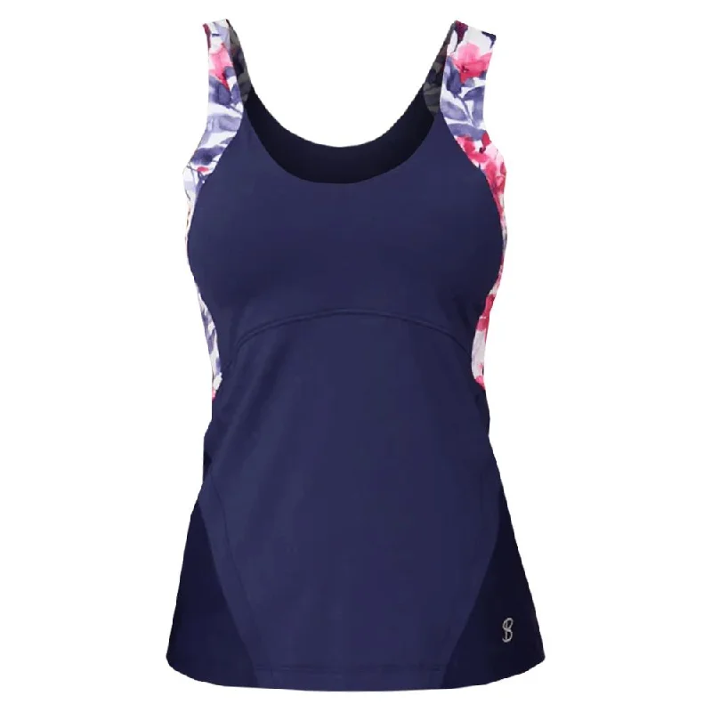 Sofibella Women's Bella Primavera Tank - Navy one shoulder tank