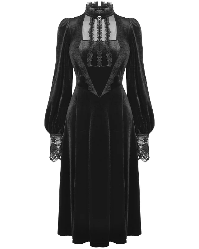 Dark In Love Benedictine Gothic Mourning Dress Tunics Versatile stylish