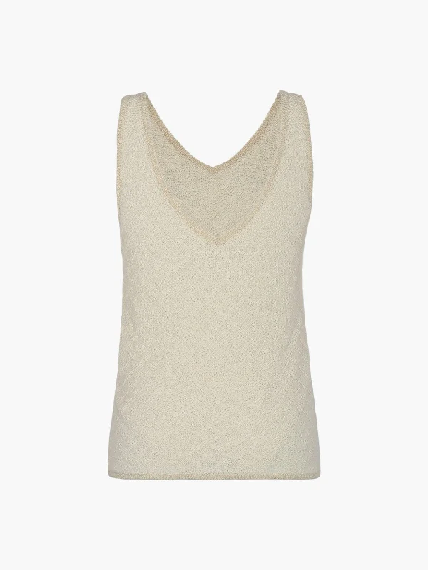 Malecon Tank Top | Ivory mint tank top