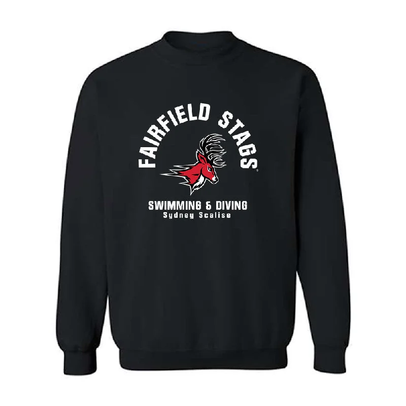 Fairfield - NCAA Women's Swimming & Diving : Sydney Scalise - Crewneck Sweatshirt Classic Fashion Shersey Hoodie with Set-In Sleeves Structured Classic