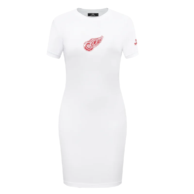 NHL DETROIT RED WINGS CLASSIC WOMEN'S BODY CON DRESS (WHITE) Tunics New arrival