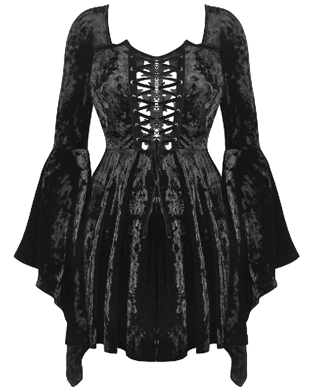 Dark In Love Levana Gothic Velvet Witch Dress Tunics Wedding white