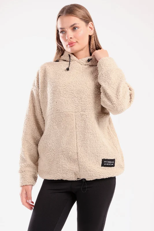 Oversized Plush Hoodie (40075) - Fit Freak Hoodie with Contrast Stitching Detailed Premium