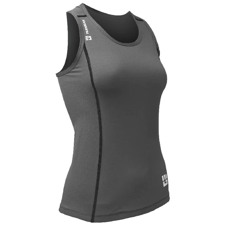 Women's Performance Racerback Tank (Steel Gray) ribbed tank top