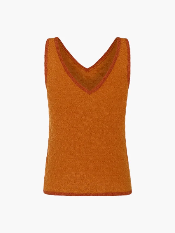 Malecon Tank Top | Orange teal tank top