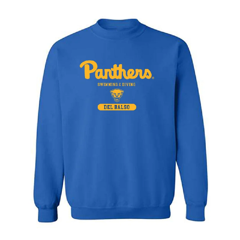 Pittsburgh - NCAA Women's Swimming & Diving : Parker Del Balso - Crewneck Sweatshirt Classic Shersey Hoodie with Cropped Fit Short Trendy