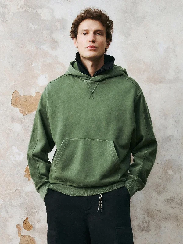 Loose Hoodie Sweatshirts Hoodie with Hem Applique Textured Unique