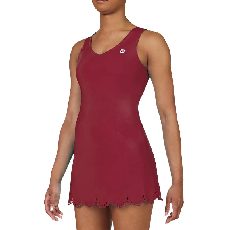 Fila Women's Lasercut Dress - Cabernet Casual Short Summer