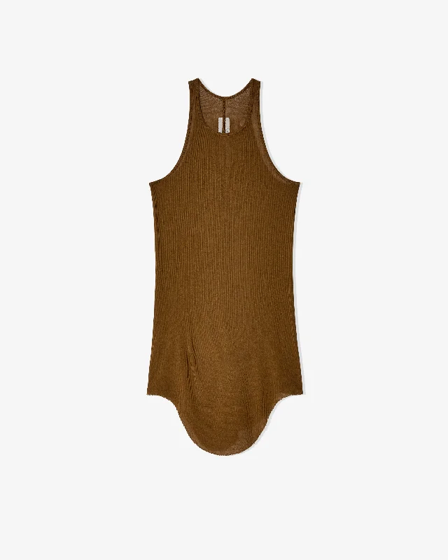 Rick Owens - Women's Basic Rib Tank - (Bean) stretchy tank top