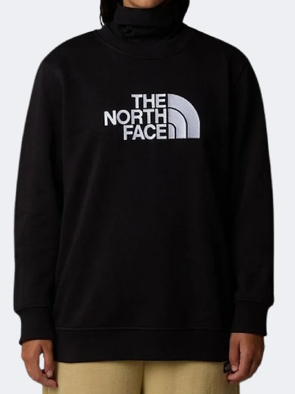 The North Face Drew Peak Women Lifestyle Sweatshirt Black Hoodie with Full-Zip Functional Layering