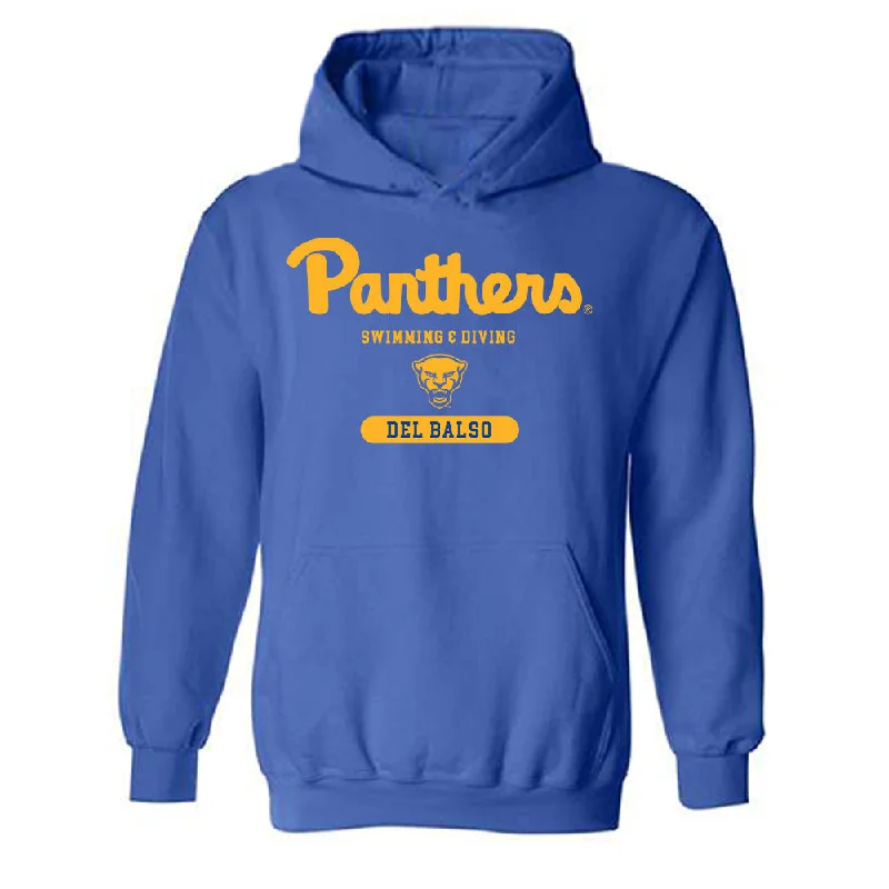 Pittsburgh - NCAA Women's Swimming & Diving : Parker Del Balso - Hooded Sweatshirt Classic Shersey Hoodie with Oversized Fit Loose Comfortable