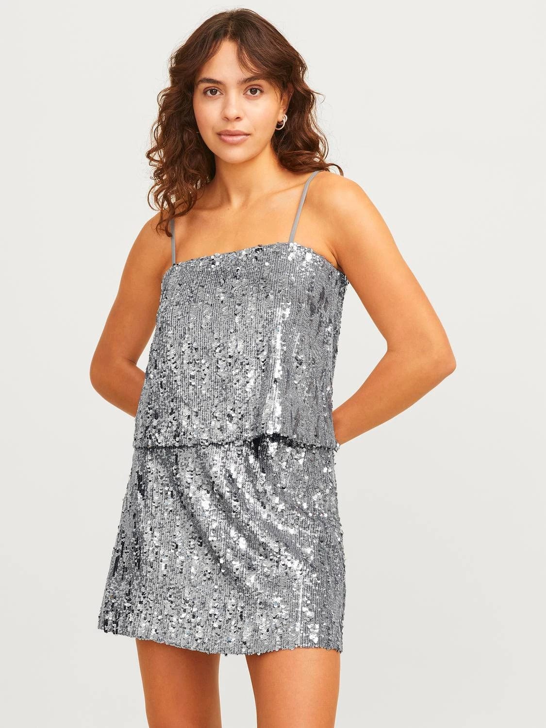 Tara Sequin Tank metallic tank top