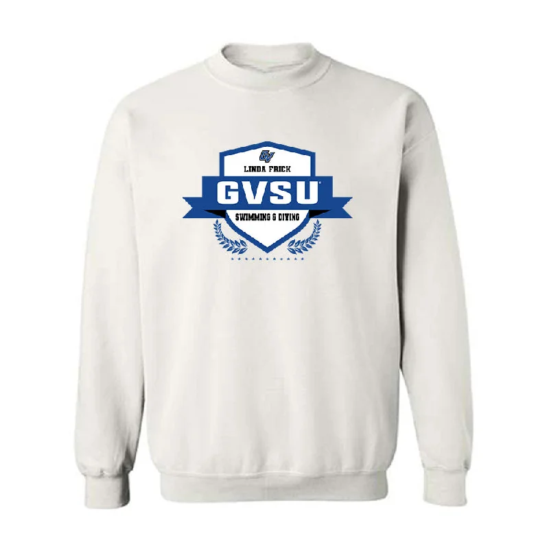 Grand Valley - NCAA Women's Swimming & Diving : Linda Frick - Crewneck Sweatshirt Fashion Shersey Hoodie with Crew Neck Simple Timeless