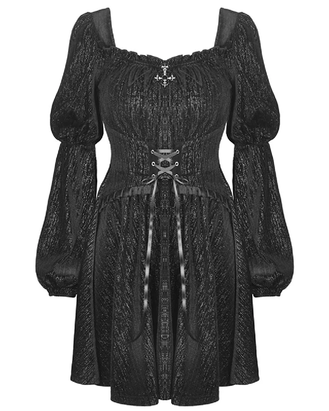 Dark In Love Midnight Daydream Dress - Black Sparkle Tunics Ceremony elegant